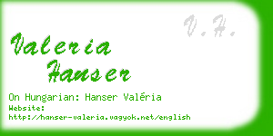 valeria hanser business card